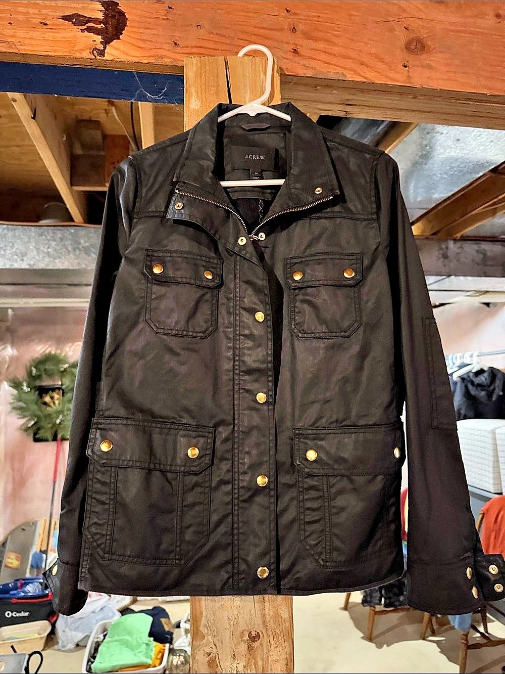 J.Crew The Downtown Field Jacket Black Utility Jacket Medium